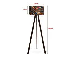 Helloshop26 Lámpara de pie luminaria altura 140 cm casquillo E27 /multicolor 03_0007298 Negro