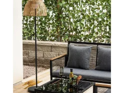 Best ebuy24 Lámpara de pie Mabis LED para exterior 40x150x40cm marrón. Beige