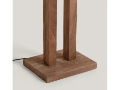 Hot Ledkia Lámpara de Pie Madera Abner Natural Beige