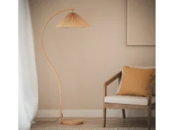 Hot Ledkia Lámpara de Pie Madera Luanda Naranja
