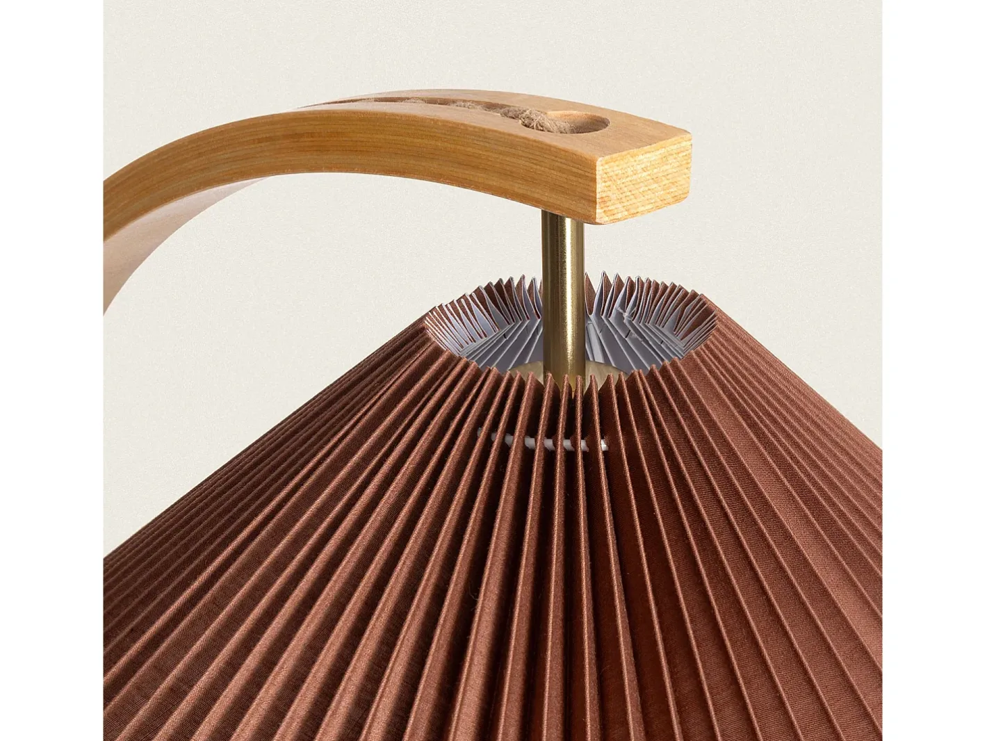 Ledkia Lámpara De Pie-Lámpara de Pie Madera Luanda Marrón oscuro Marru00f3n