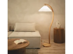 Ledkia Lámpara de Pie Madera Luanda Azul Oscuro Transparente Online