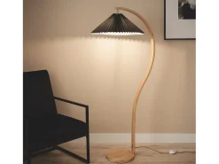 Ledkia Lámpara de Pie Madera Luanda Negro Best