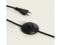 Ledkia Lámpara De Pie-Lámpara de Pie Madera y Metal Lizza Piramis Blanco