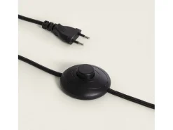 Ledkia Lámpara De Pie-Lámpara de Pie Madera y Metal Lizza Piramis Blanco