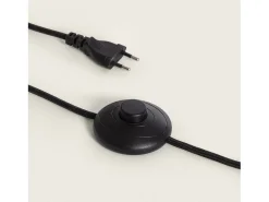 Ledkia Lámpara De Pie-Lámpara de Pie Madera y Metal Lizza Blanco