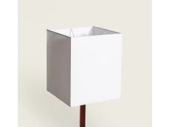 Ledkia Lámpara De Pie-Lámpara de Pie Madera y Metal Lizza Blanco