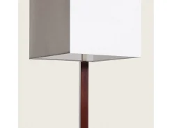 Ledkia Lámpara De Pie-Lámpara de Pie Madera y Metal Lizza Blanco