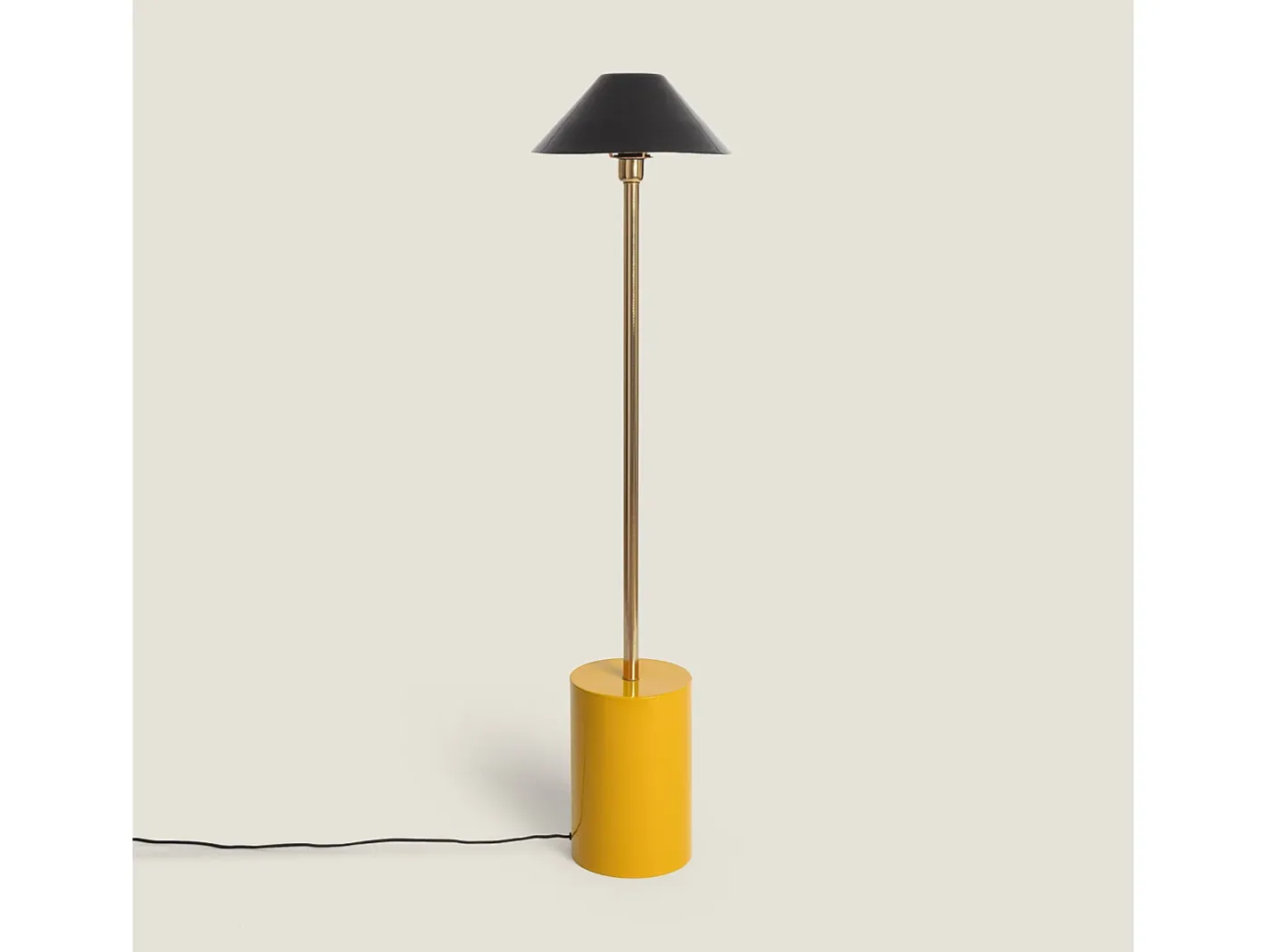 Ledkia Lámpara De Pie-Lámpara de Pie Metal Brijesh Amarillo