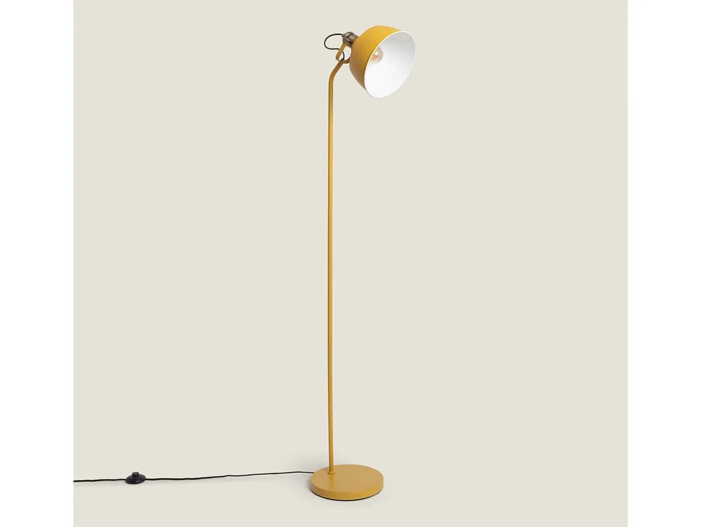 Hot Ledkia Lámpara de Pie Metal Luise Amarillo