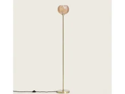 Ledkia Lámpara De Pie-Lámpara de Pie Metal y Cristal Klimt Ámbar Multicolor