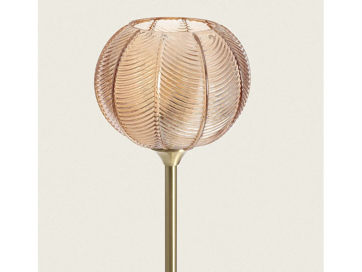 Ledkia Lámpara De Pie-Lámpara de Pie Metal y Cristal Klimt Ámbar Multicolor