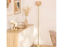 Ledkia Lámpara De Pie-Lámpara de Pie Metal y Cristal Klimt Ámbar Multicolor