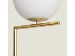 Hot Ledkia Lámpara de Pie Metal y Cristal Moonlight Dorado Multicolor