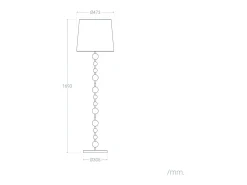 Ledkia Lámpara De Pie-Lámpara de Pie Metal Zunga Melocotón Naranja claro