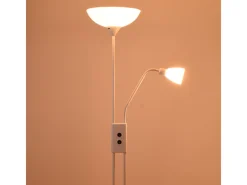 Hot Lámpara de pie Milano Bel Air 40W con luz de lectura Ø28x170 cm Blanco