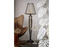 Online Lámpara de pie Minerva Ø38x166 cm en hierro estilo reticulado Diseño moderno con interruptor de pie Conexión E27 Made in Italy Negro
