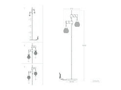 Best Ledkia Lámpara de Pie Monah Blanco Multicolor