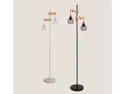 Ledkia Lámpara De Pie-Lámpara de Pie Monah WiFi con Regulador Negro Multicolor