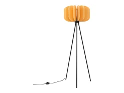 Hot Sollux Lighting Lámpara de pie Mula moderno de fieltro/acero - 1 fuentes luminosas - L.45 x A.134 cm - /negro Amarillo