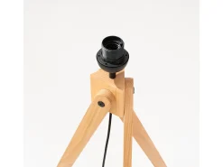 Sollux Lighting Lámpara De Pie-Lámpara de pie Natt moderno de tela/PVC/madera - 1 fuentes luminosas - L.77 x A.140 cm - marino/madera natural Azul