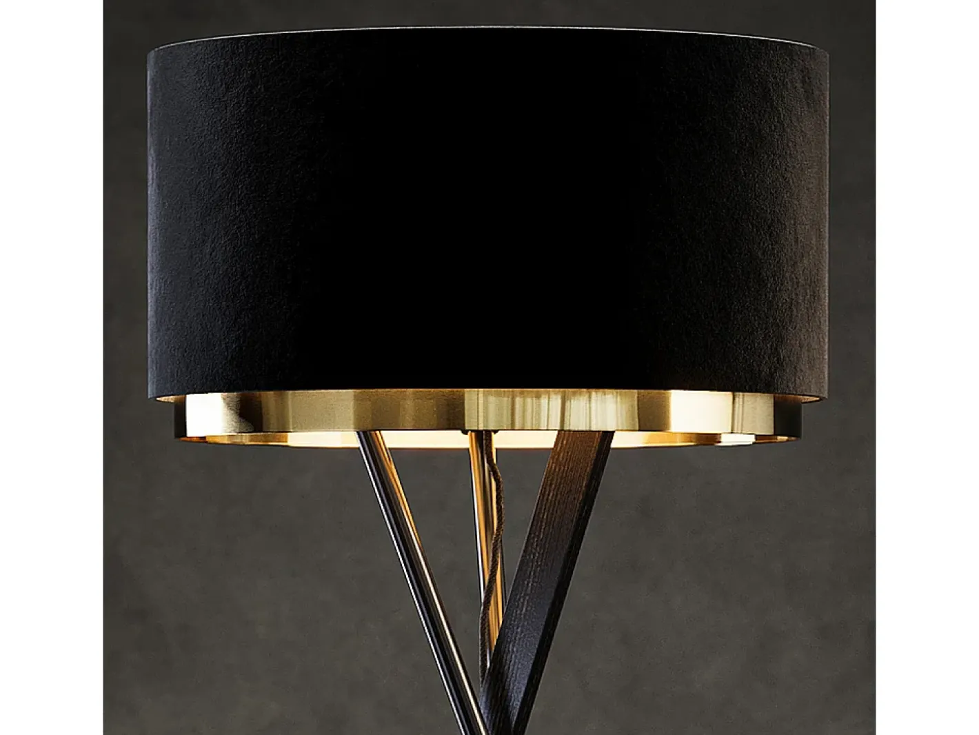 Vicco Lámpara De Pie-Lámpara de pie 50x50x154 goldamo Negro
