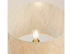 Sollux Lighting Lámpara de pie Nevia minimalista de tela/PVC/acero - 1 fuentes luminosas - L.40 x A.135 cm - mármol /negro Beige Best