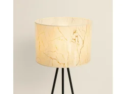 Sollux Lighting Lámpara de pie Nevia minimalista de tela/PVC/acero - 1 fuentes luminosas - L.40 x A.135 cm - mármol /negro Beige Best