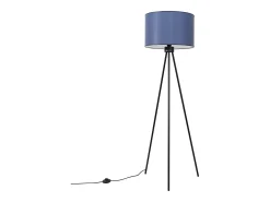 Sollux Lighting Lámpara De Pie-Lámpara de pie Nevia minimalista de tela/PVC/acero - 1 fuentes luminosas - L.40 x A.135 cm - marino/negro Azul