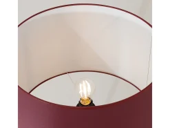Sollux Lighting Lámpara De Pie-Lámpara de pie Nevia minimalista de tela/PVC/acero - 1 fuentes luminosas - L.40 x A.135 cm - burdeos/negro Rojo