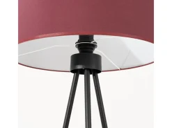 Sollux Lighting Lámpara De Pie-Lámpara de pie Nevia minimalista de tela/PVC/acero - 1 fuentes luminosas - L.40 x A.135 cm - burdeos/negro Rojo