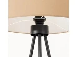 Sollux Lighting Lámpara de pie Nevia minimalista de tela/PVC/acero - 1 fuentes luminosas - L.40 x A.135 cm - color topo/negro Gris Best
