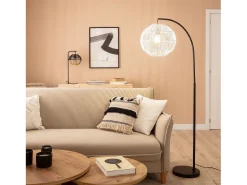 Ledkia Lámpara de Pie Ratán Kithnos Negro Multicolor Clearance