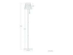 Ledkia Lámpara de Pie Solar Exterior LED 3W Banate Celadón Verde Clearance