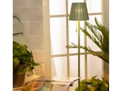 Ledkia Lámpara de Pie Solar Exterior LED 3W Banate Celadón Verde Clearance
