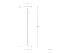 Ledkia Lámpara de Pie Solar Exterior LED 2.6W Aldana Celadón Verde New