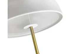 Lámpara de PIE TAICHI estilo moderno - Alt.135 cm - 2x E27 40W - cable 2 metros - on&off - acero - blanco y oro - IP20 Dorado Discount