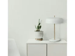 Lámpara de PIE TAICHI estilo moderno - Alt.135 cm - 2x E27 40W - cable 2 metros - on&off - acero - blanco y oro - IP20 Dorado Discount