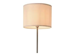 Helloshop26 Lámpara De Pie-Lámpara de pie Tamworth E27 161 cm de alto plata y blanco 03_0007323 Gris