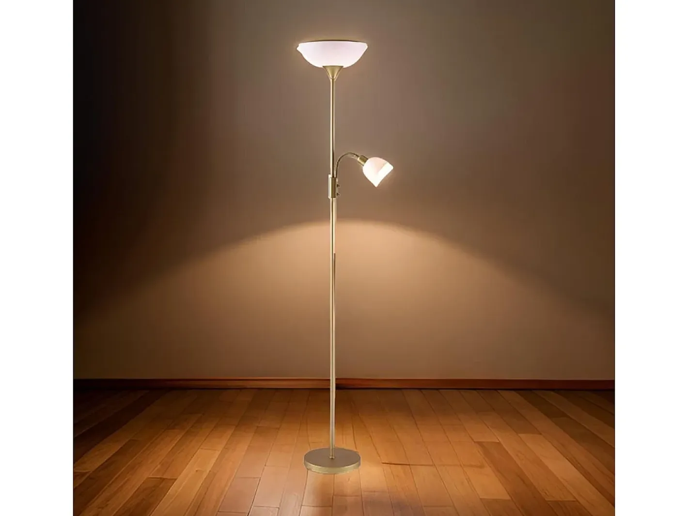 Lámpara De Pie-Lámpara de pie Torino Bel Air 80W + brazo orientable oro Ø25x179 cm Dorado