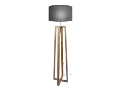 TOSEL Lámpara de Pie ,madera,natural,A155xD 40x P 40cm Gris Best
