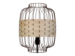 TOSEL Lámpara De Pie-Lámpara de Pie ,madera,Negro , A 170xD40xP40cm Marru00f3n