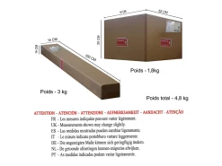TOSEL Lámpara De Pie-Lámpara de Pie ,madera,Negro , A 170xD40xP40cm Marru00f3n