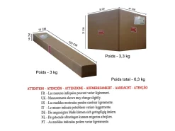 TOSEL Lámpara de Pie ,madera, , A160xD45xP 45cm Blanco New