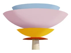 TOSEL Lámpara de Pie ,madera, ,A162xD40xP40cm Rosa New