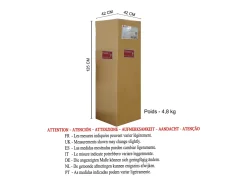 Best TOSEL Lámpara de Pie ,madera,natural,A151xD 35x P 35cm Color natural claro