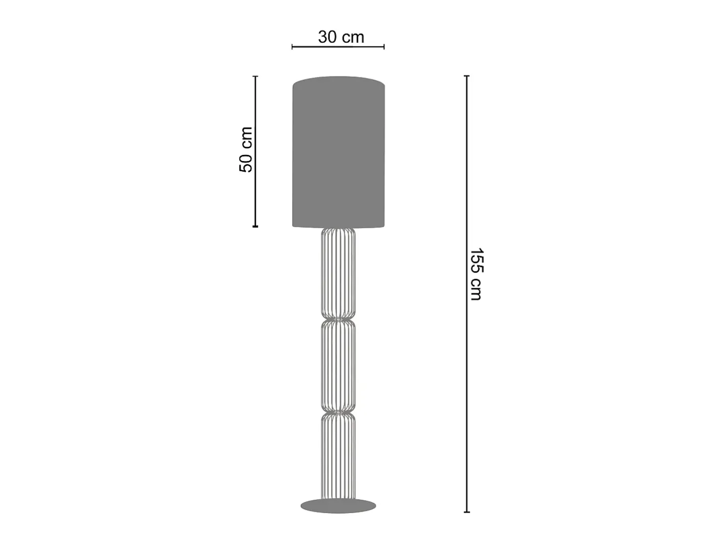 Best TOSEL Lámpara de Pie ,metal, ,A165xD30xP30cm Dorado