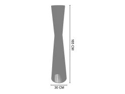 TOSEL Lámpara De Pie-Lámpara de Pie ,metal,,A145xD30xP30cm Verde