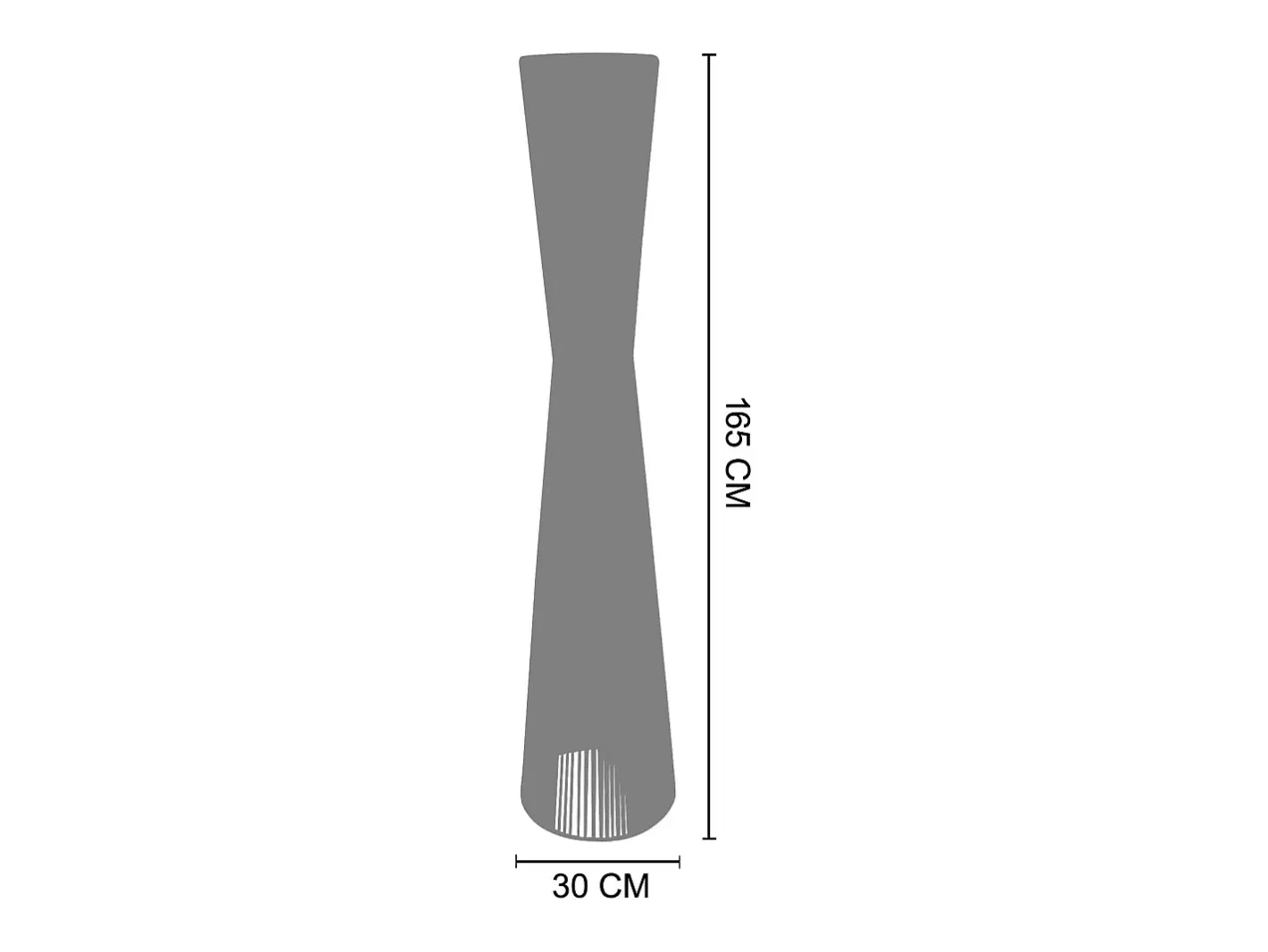 TOSEL Lámpara De Pie-Lámpara de Pie ,metal,,A 145x D30xP30cm Blanco