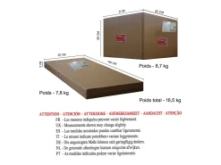 Best TOSEL Lámpara de Pie ,metal, ,A190xD150xP40cm Blanco